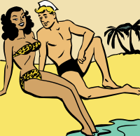Beach couple