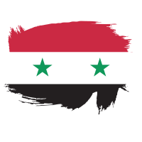 Painted flag of Syria