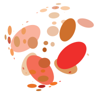 Abstract circle shapes in colour