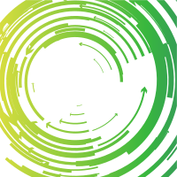 Green circles with arrows