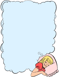 Young girl sleeping on a pillow, dreaming