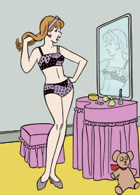 Swimsuit and Mirror - Colour Remix