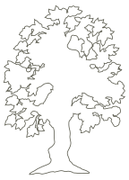 Simple flowering tree outline