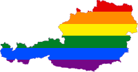Austria with LGBT colors