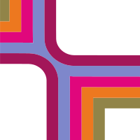 Retro colours abstract shape