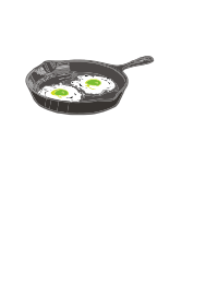 Fried green eggs