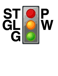 Stop Glow Go Sign