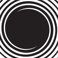 Black circle abstract swirl effect