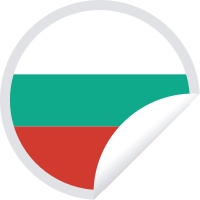 Bulgarian flag round sticker