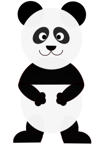 Panda bear cartoon