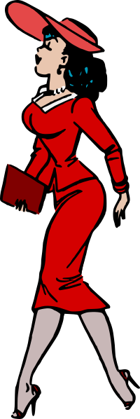 Elegan lady walking (colour remix)