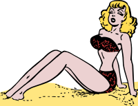 Retro bikini pin-up