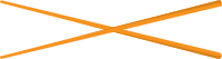 Crossed chopsticks