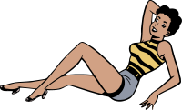 Reclining fashion woman