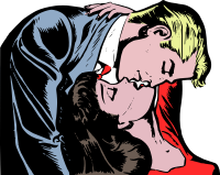 Lovers kiss