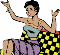 Sitting fashion woman