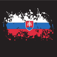 Slovakian flag ink blot