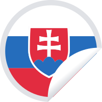 Slovakia flag in a round sticker