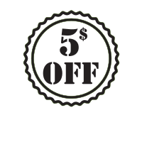 5 dollar off sticker