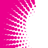 Pink background white halftone design