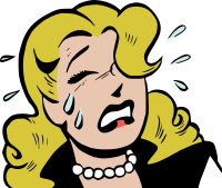 Crying woman cartoon