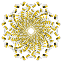 Cartoon Bees Kruhotvar