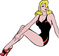 Beach pin-up