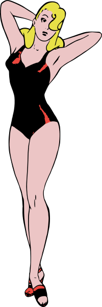 Beach pin-up