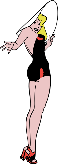 Beach pin-up