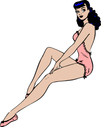Posing in underwear