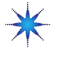 Blue star halftone