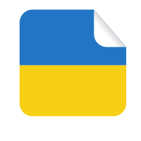 Ukrainian flag sticker