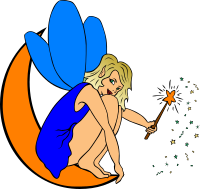 fairy on moon