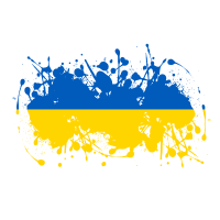 Ukrainian flag ink blot