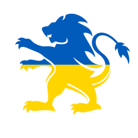 Ukrainian flag heraldic lion