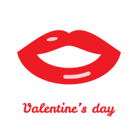 Valentine day lips