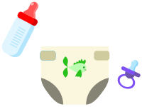 Bottle, Diaper and Pacifier