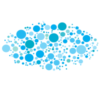 Cloud dots blue color