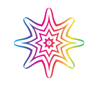Colourful star shape