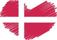 Danish flag heart