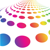 Halftone pattern rainbow colour