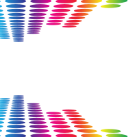 Halftone pattern rainbow colour