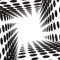 Halftone pattern tunnel