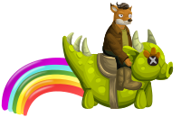 Fox Rainbow Dragon Rider