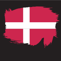 Painted flag of Denmark
