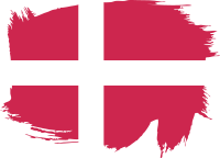 Painted flag of Denmark