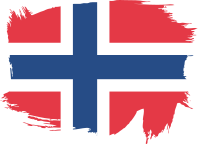 Painted flag of Norway