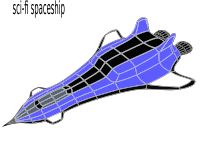 Painted scifi spaceship