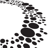 Black dots curved shape