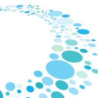 Blue dotted pattern curved
